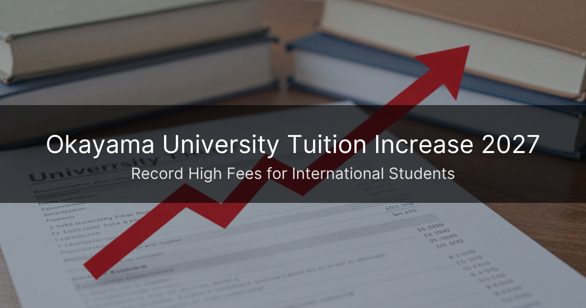 Okayama University tuition increase 2027 with rising fees for international students